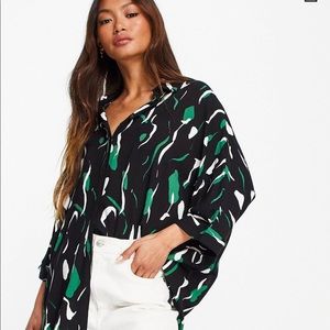 Asos oversized button down top